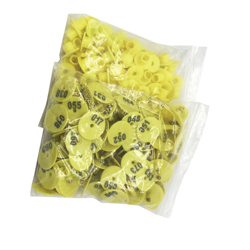 Round Yellow Cattle Ear Tags Set 1-100 for Livestock, Pigs, Sheep, Goats - SuperSaverAU - view 2
