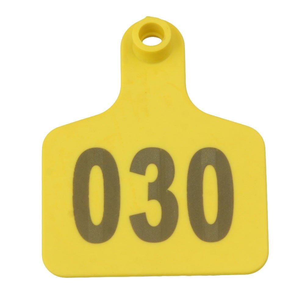 Yellow Medium Cattle Ear Tags 1-100 Set 6x7cm for Livestock Identification - SuperSaverAU - view 4