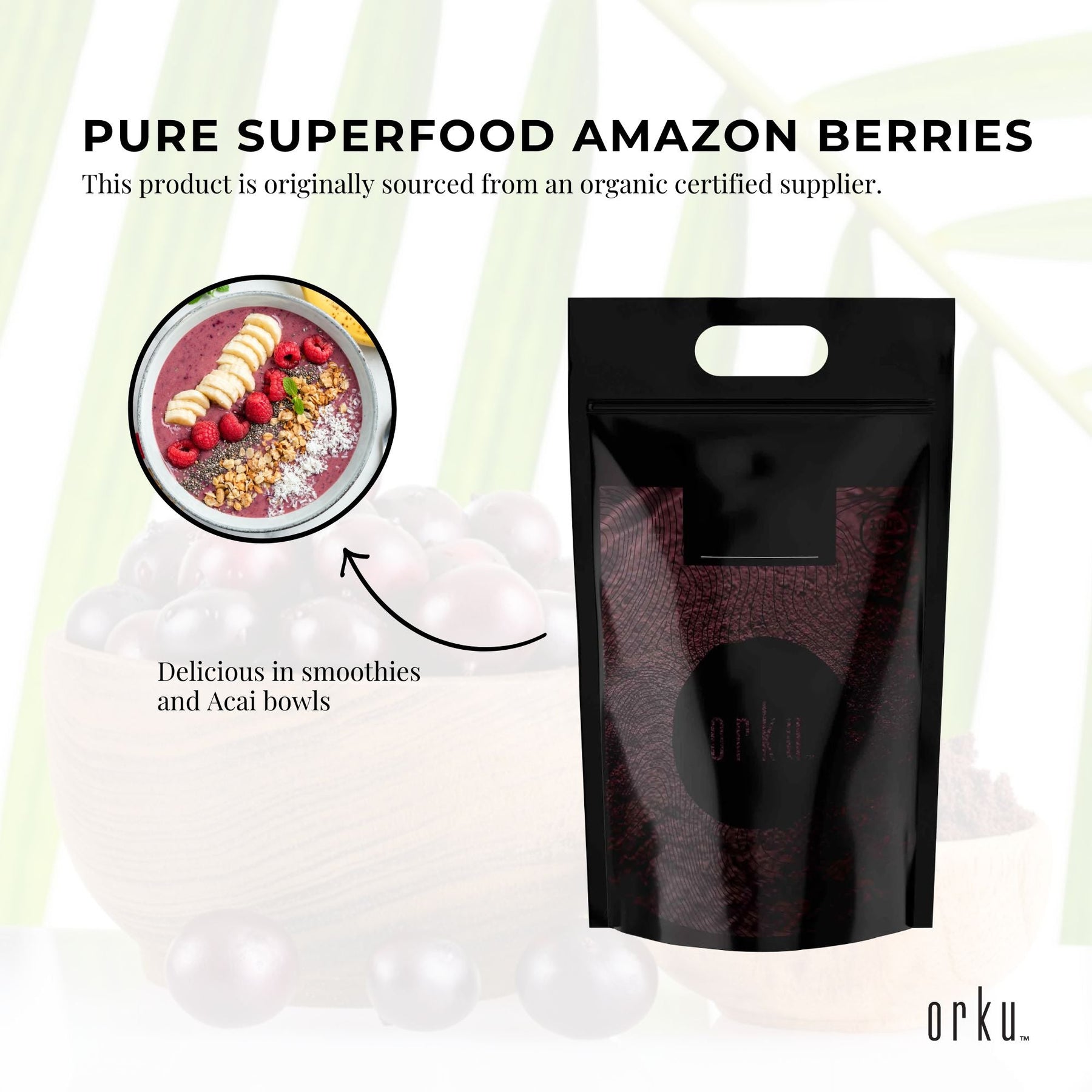 Organic Acai Powder 10Kg - 100% Organic Brazilian Superfood for Smoothies - SuperSaverAU - view 2