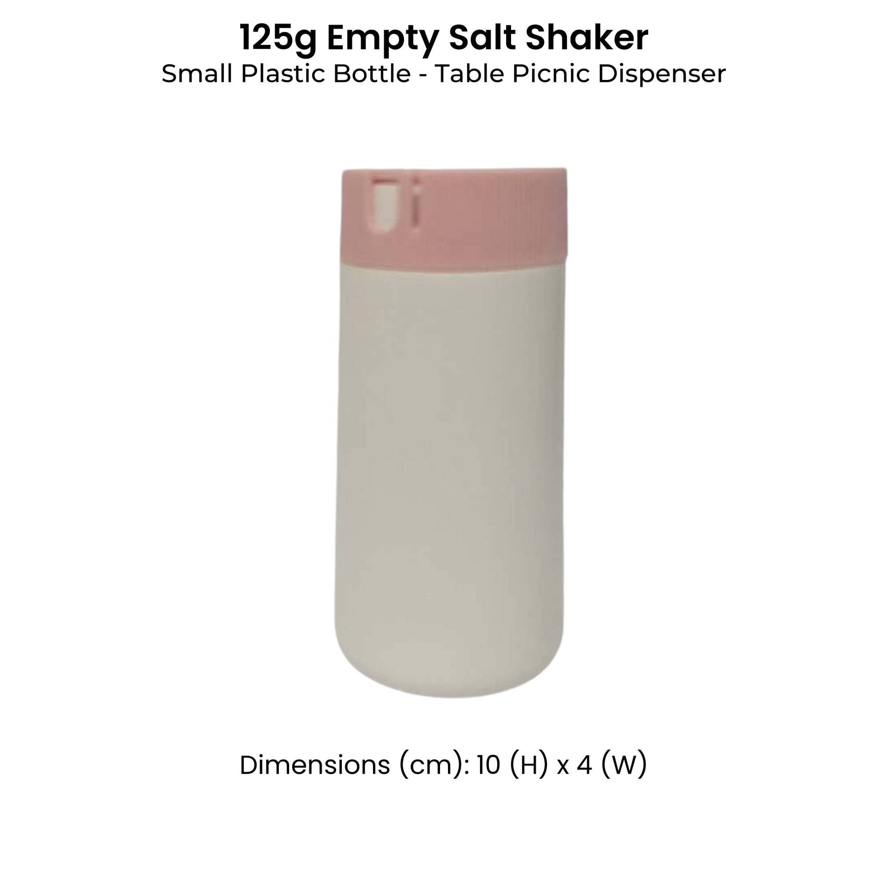 125g Salt Dispenser - Empty Plastic Bottle for Table & Picnic Use - SuperSaverAU - view 3