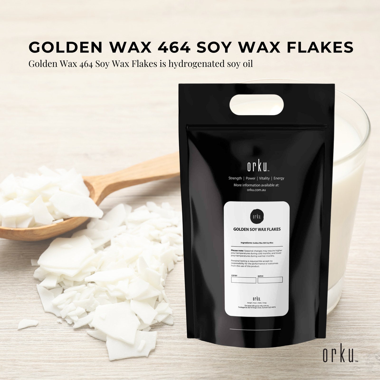 Golden Wax 464 Soy Wax Flakes 5Kg - 100% Pure Natural for Container Candles - SuperSaverAU - view 3