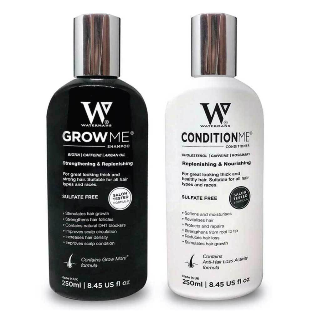 Watermans Grow Me Shampoo & Condition Me Conditioner 250ml Combo for Hair Growth - SuperSaverAU - view 1