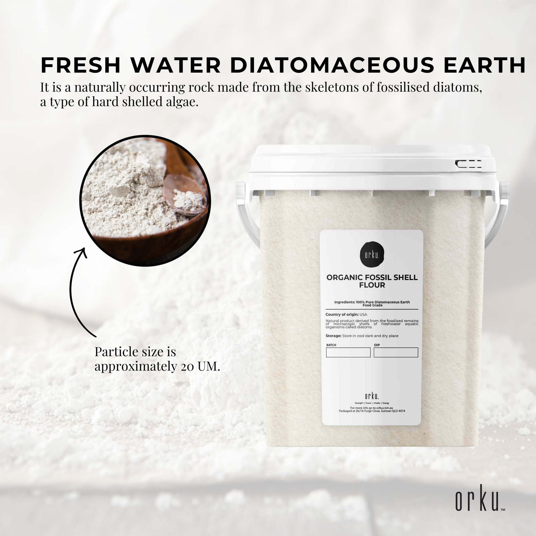 300g Organic Fine Food Grade Diatomaceous Earth Powder Fossil Shell Flour - SuperSaverAU - view 4