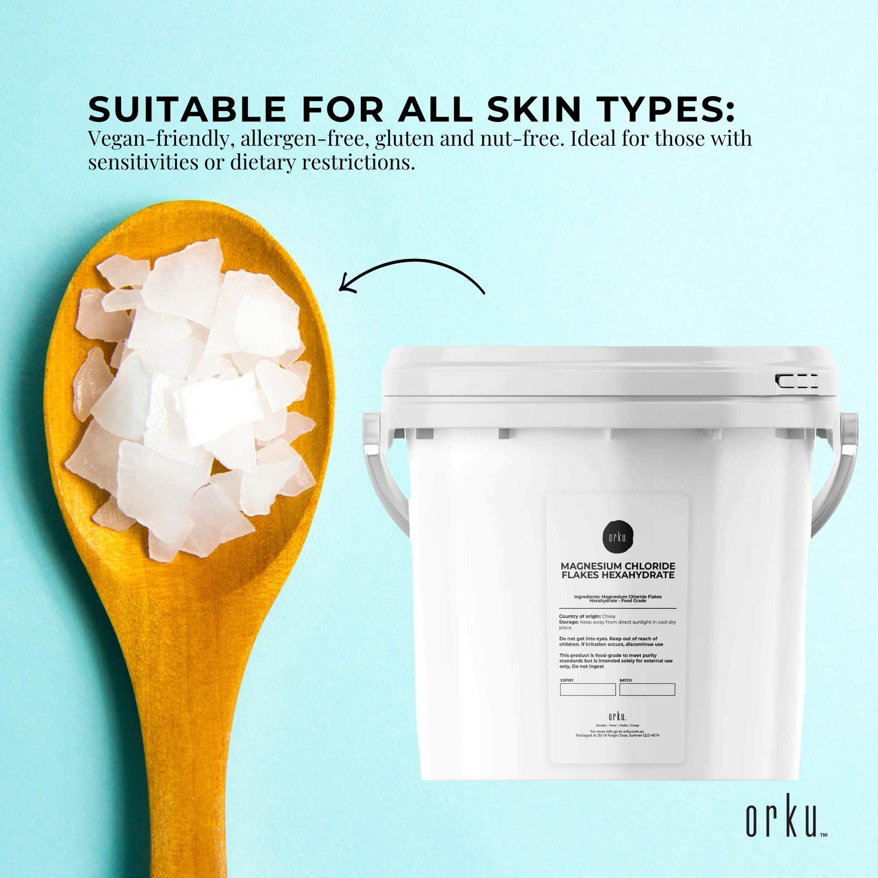 Magnesium Chloride Flakes 3.8kg Hexahydrate Organic USP Food Grade Salt Tub - SuperSaverAU - view 8