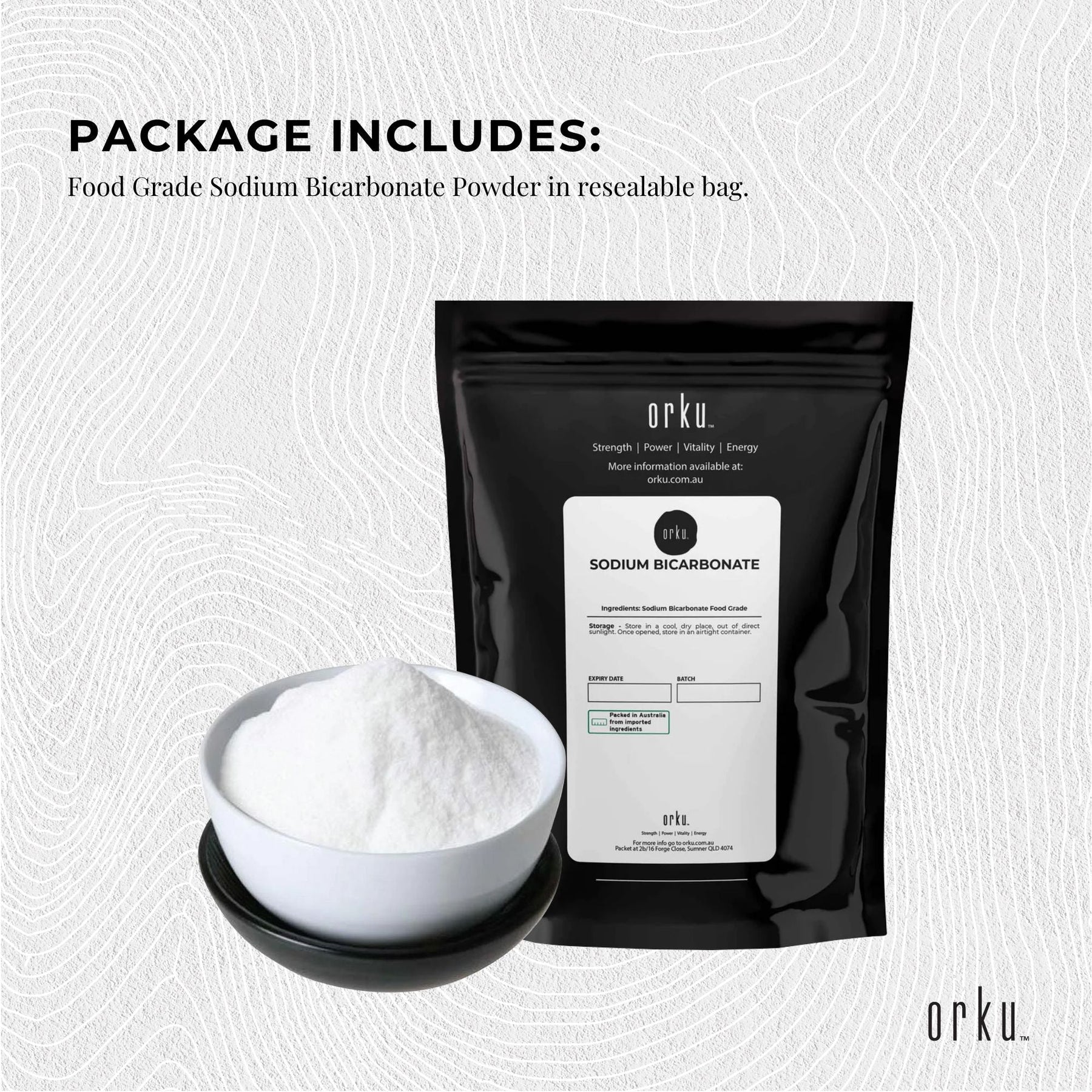 400g Sodium Bicarbonate - Food Grade Bicarb Baking Soda Hydrogen Carbonate - SuperSaverAU - view 2