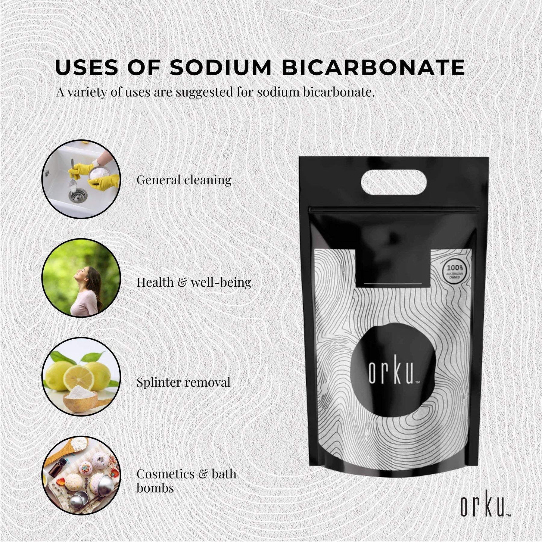 Australian Certified Food Grade Sodium Bicarbonate 20Kg - No Aluminium Bicarb