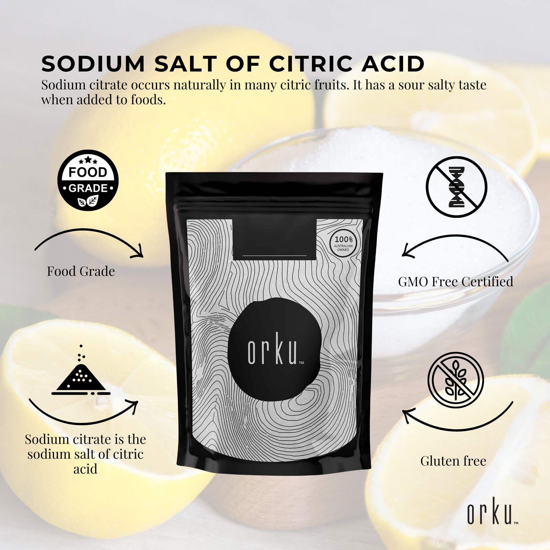 400g Sodium Citrate Powder - Trisodium Food Grade Salt Acid Preservative - SuperSaverAU - view 3