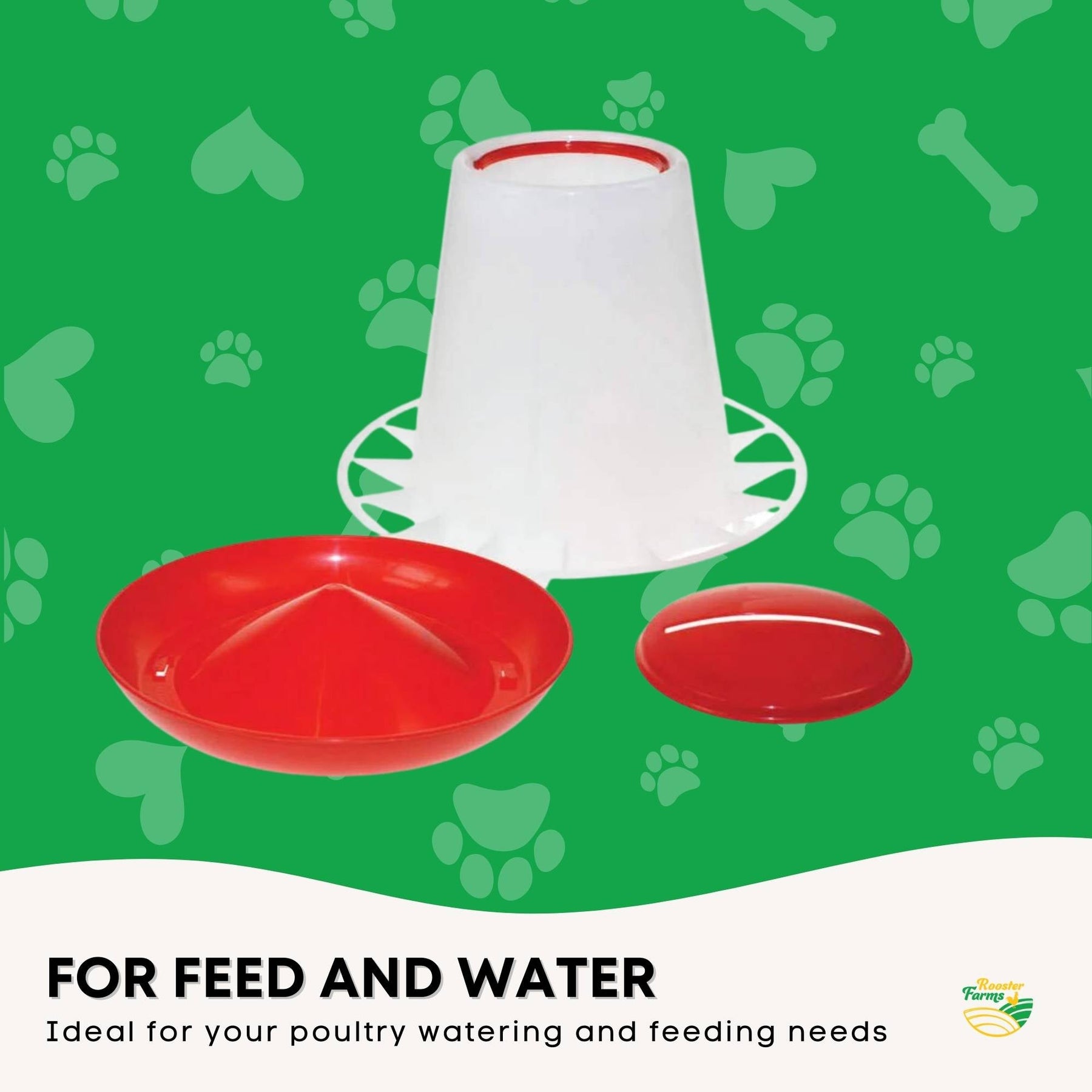 Rooster Farms 9Kg Automatic Chicken Feeder - Plastic Poultry Seed Bucket - SuperSaverAU - view 3