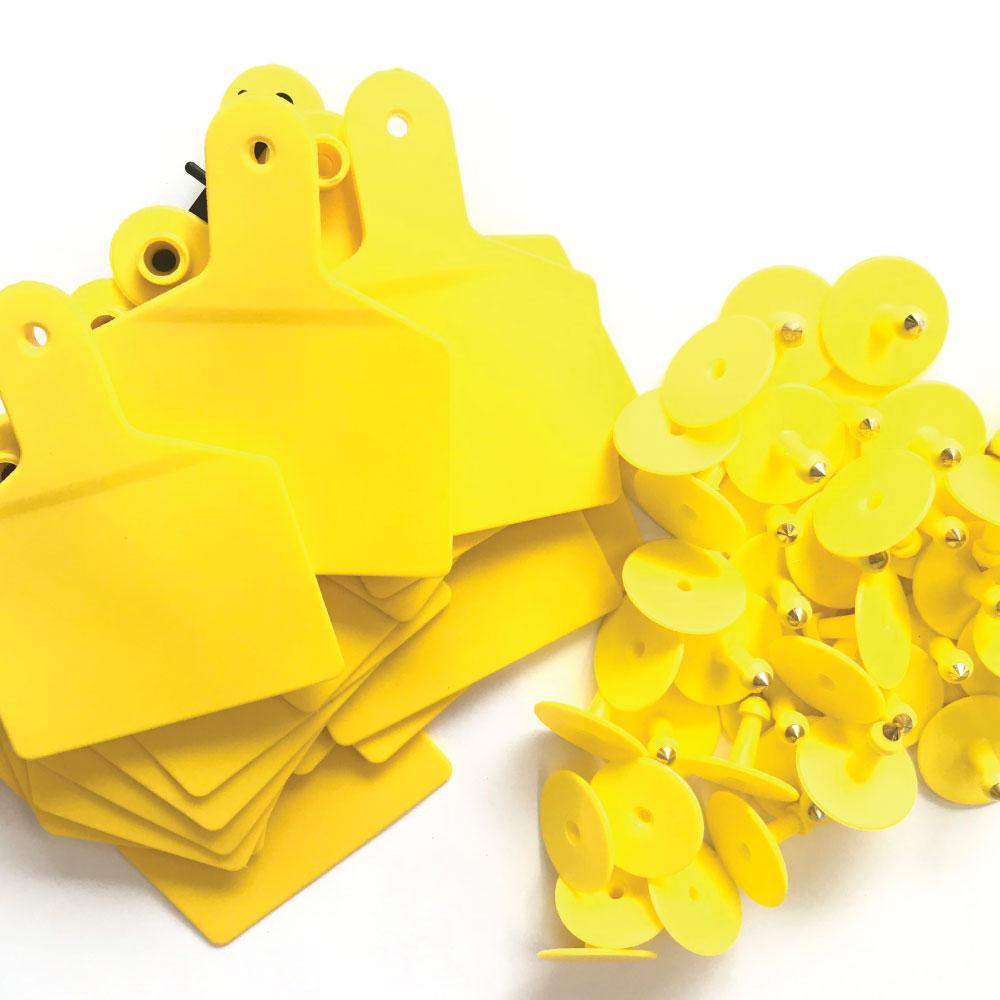 100x Yellow Large Cattle Ear Tags 7.5x10cm Blank Livestock Labels - SuperSaverAU - view 2