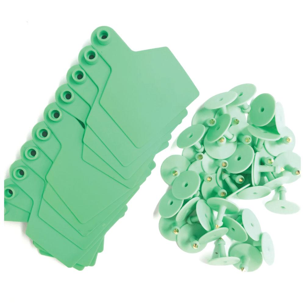 Cattle Ear Tags 100x 7.5x10cm XL Green Blank Livestock Labels - SuperSaverAU - view 2