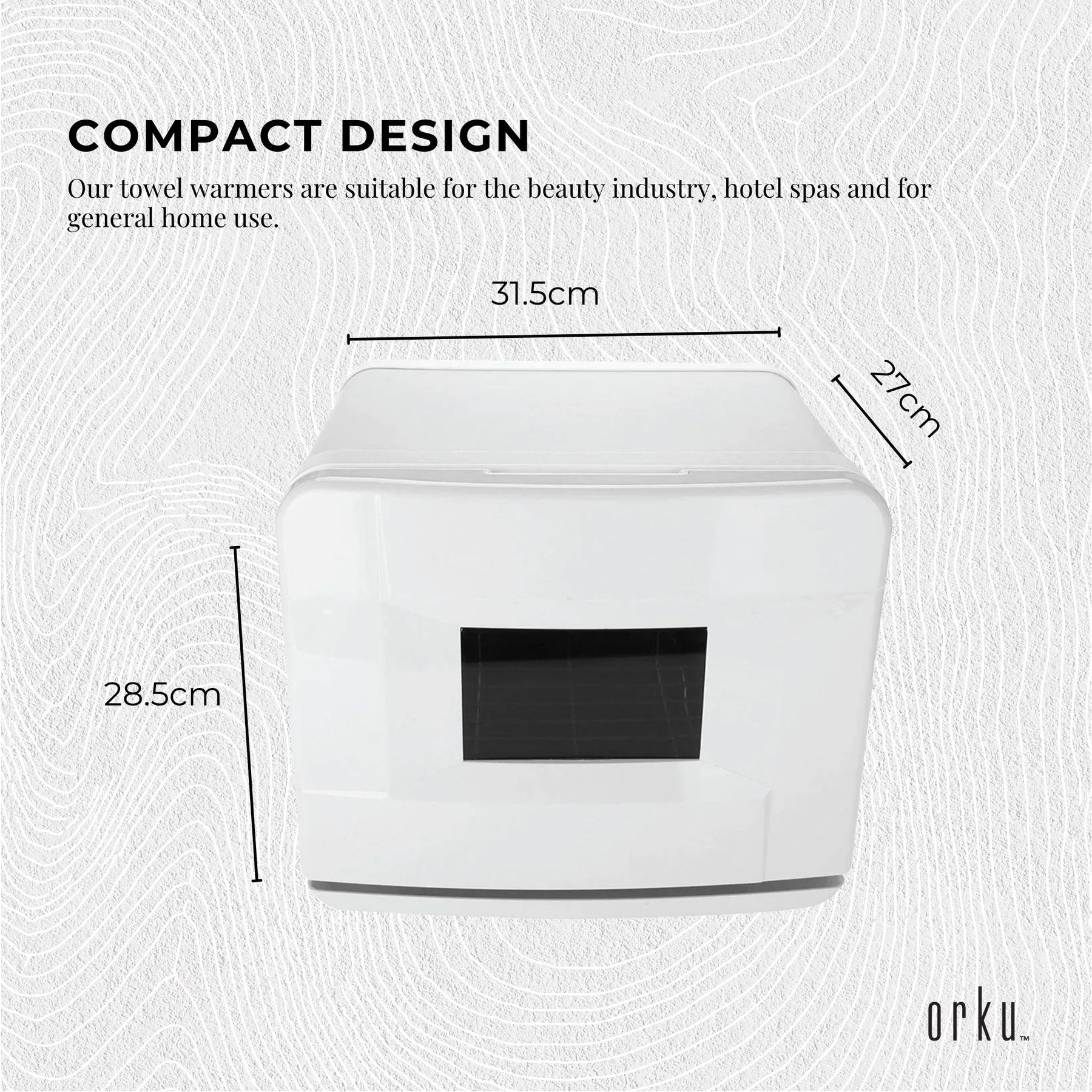Orku 8L White Electric Towel Warmer UV Steriliser Cabinet Salon Heat Sanitiser - SuperSaverAU - view 3