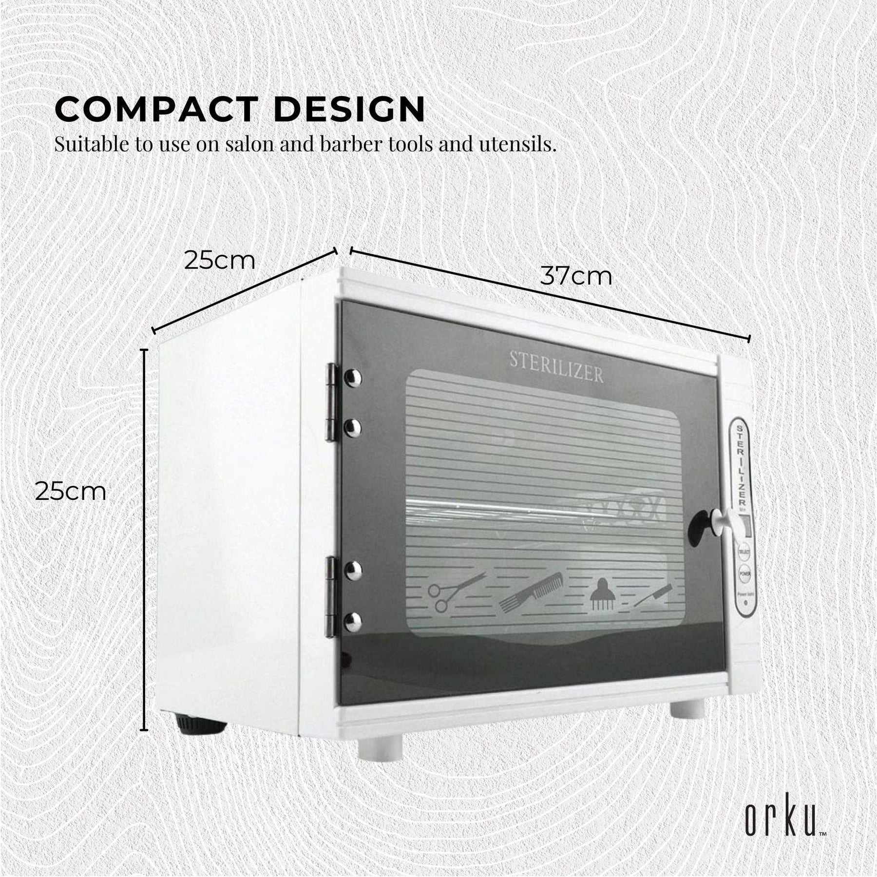 Orku 10L UV Steriliser Box Stainless Steel Interior Beauty Salon Equipment - SuperSaverAU - view 3