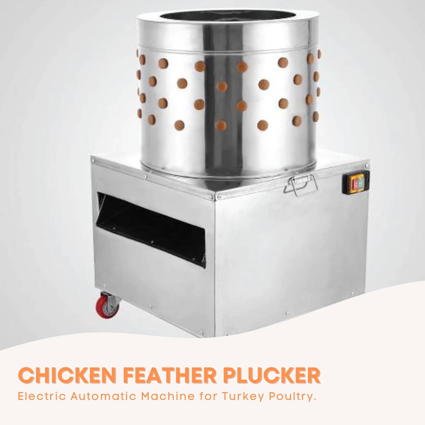 500mm Stainless Steel Chicken Feather Plucker Machine - Electric, 2-4 Chickens, Free Shipping - SuperSaverAU - view 2