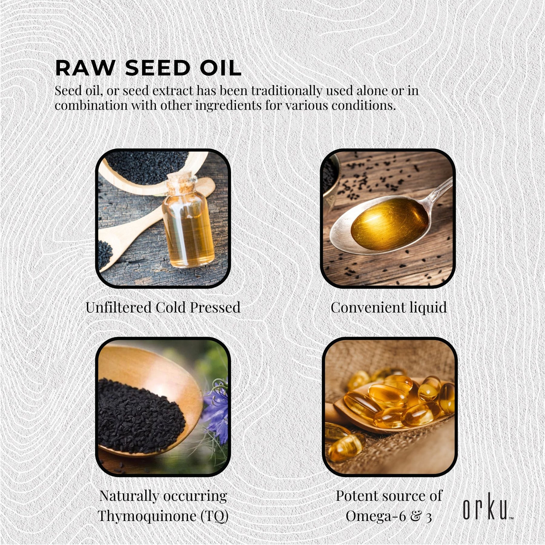Orku 25ml Pure Ethiopian Black Seed Oil - Cold Pressed, Non-Refined, Vegan - SuperSaverAU - view 6