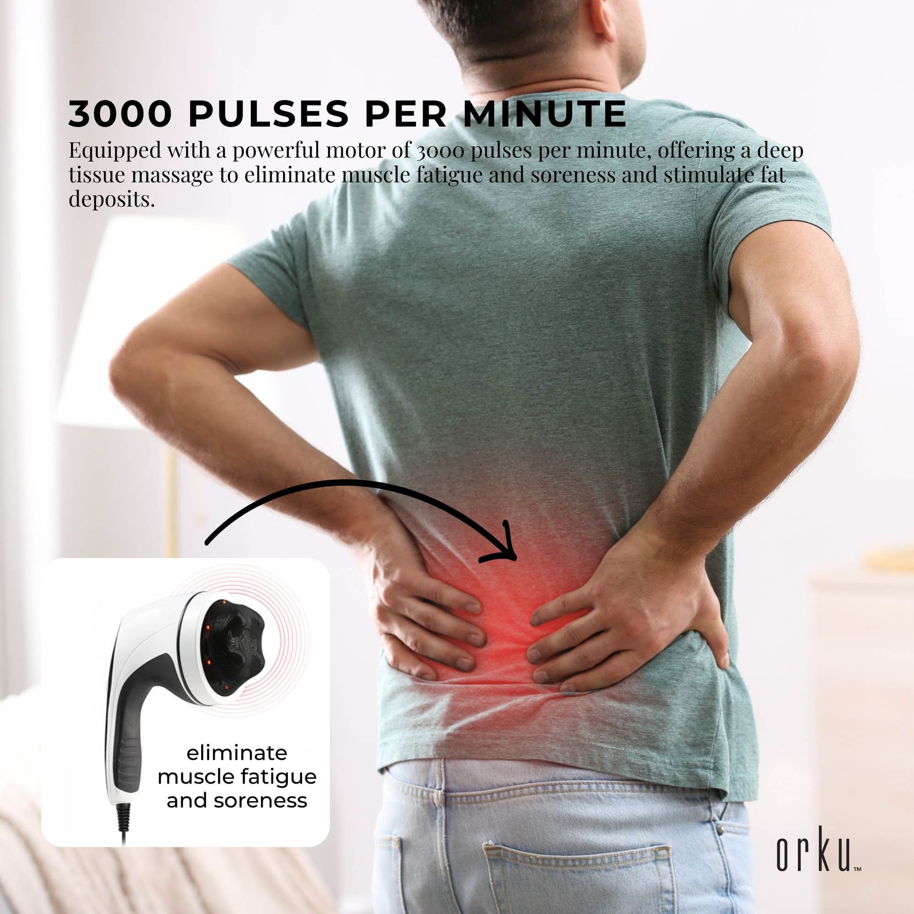 Full Body Vibration Handheld Massager - 4 Massage Heads Neck Shoulders Back Legs - SuperSaverAU - view 2