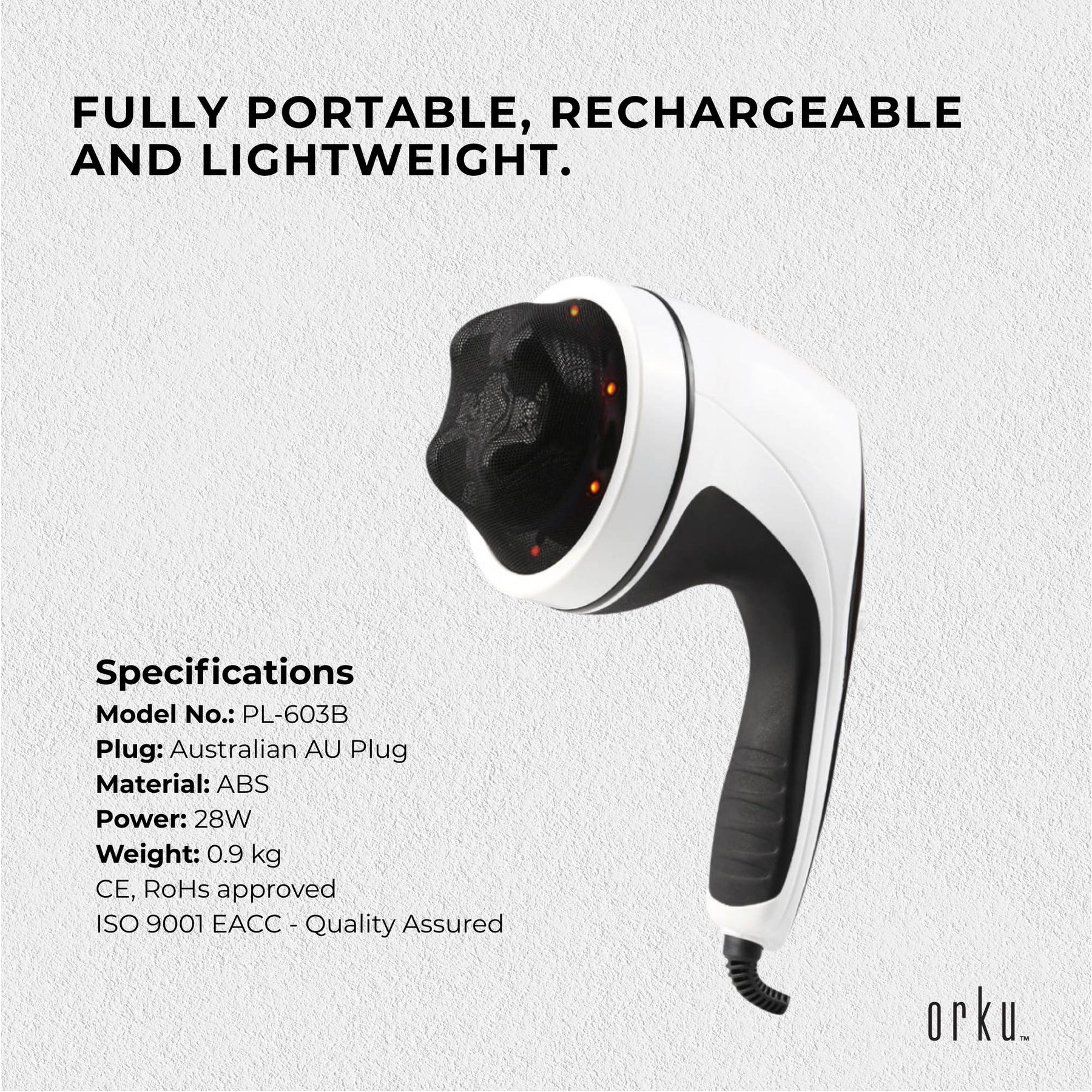 Full Body Vibration Handheld Massager - 4 Massage Heads Neck Shoulders Back Legs - SuperSaverAU - view 5