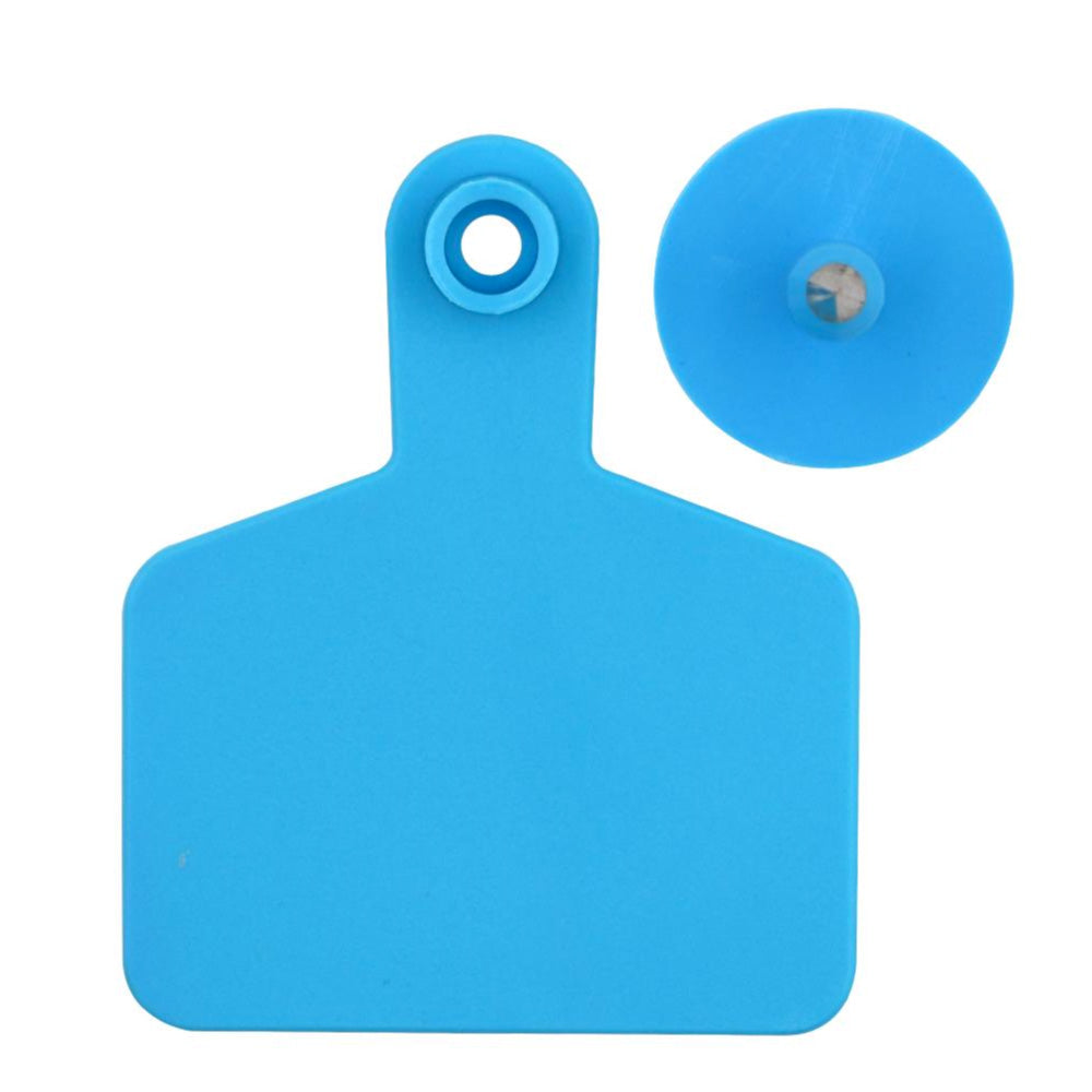 Cattle Ear Tags 100x Medium Blue 6x7.5cm Blank Livestock Labels with Pins - SuperSaverAU - view 2