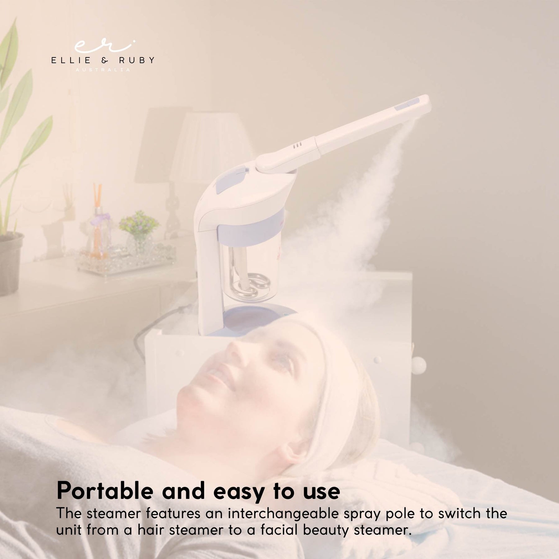 2 In 1 Facial and Hair Steamer Face Skin Portable Table Top Steam Ozone Machine - SuperSaverAU - view 7