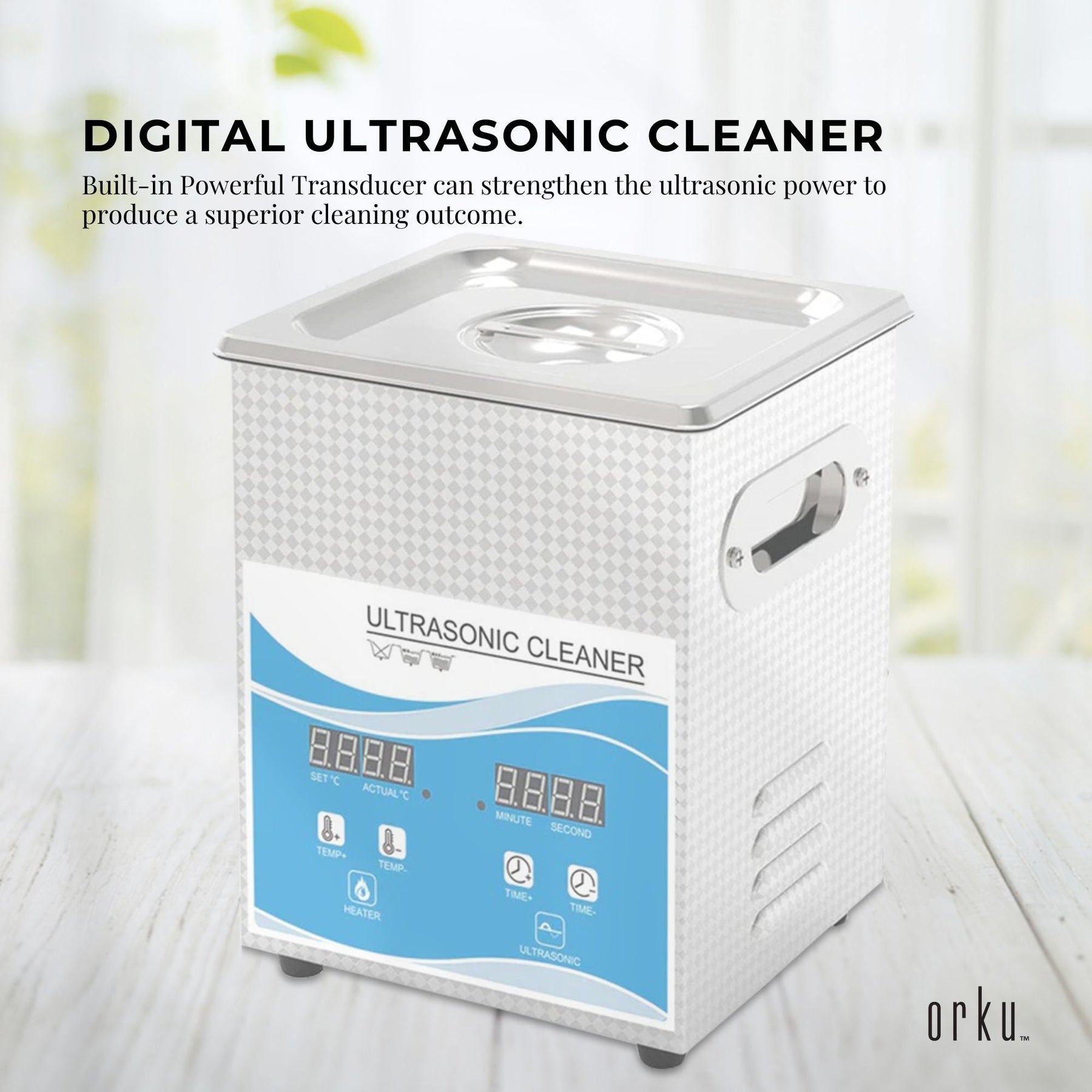 Premium 2L Digital Ultrasonic Cleaner with Degas Function 40kHz