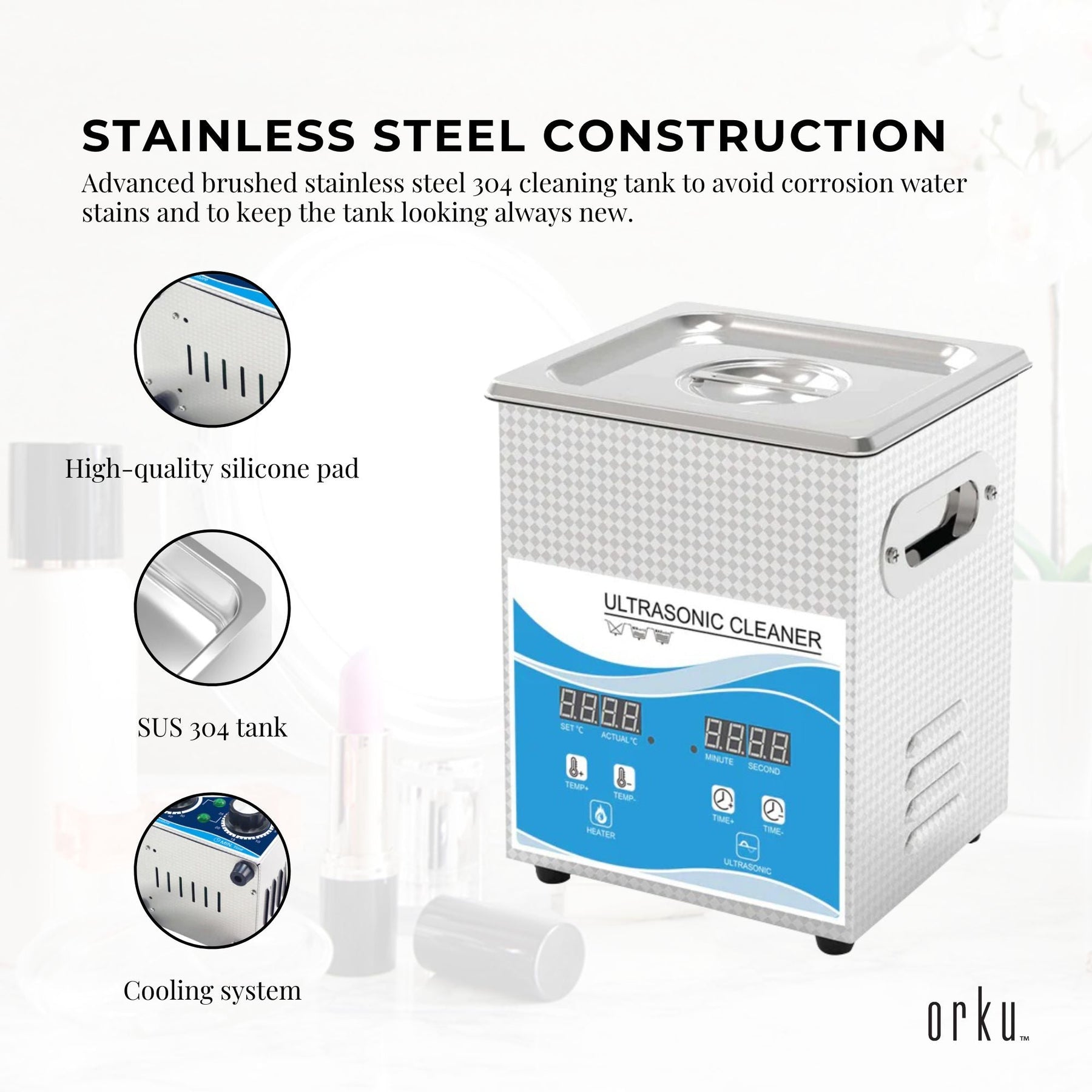 Premium 2L Digital Ultrasonic Cleaner with Degas Function 40kHz