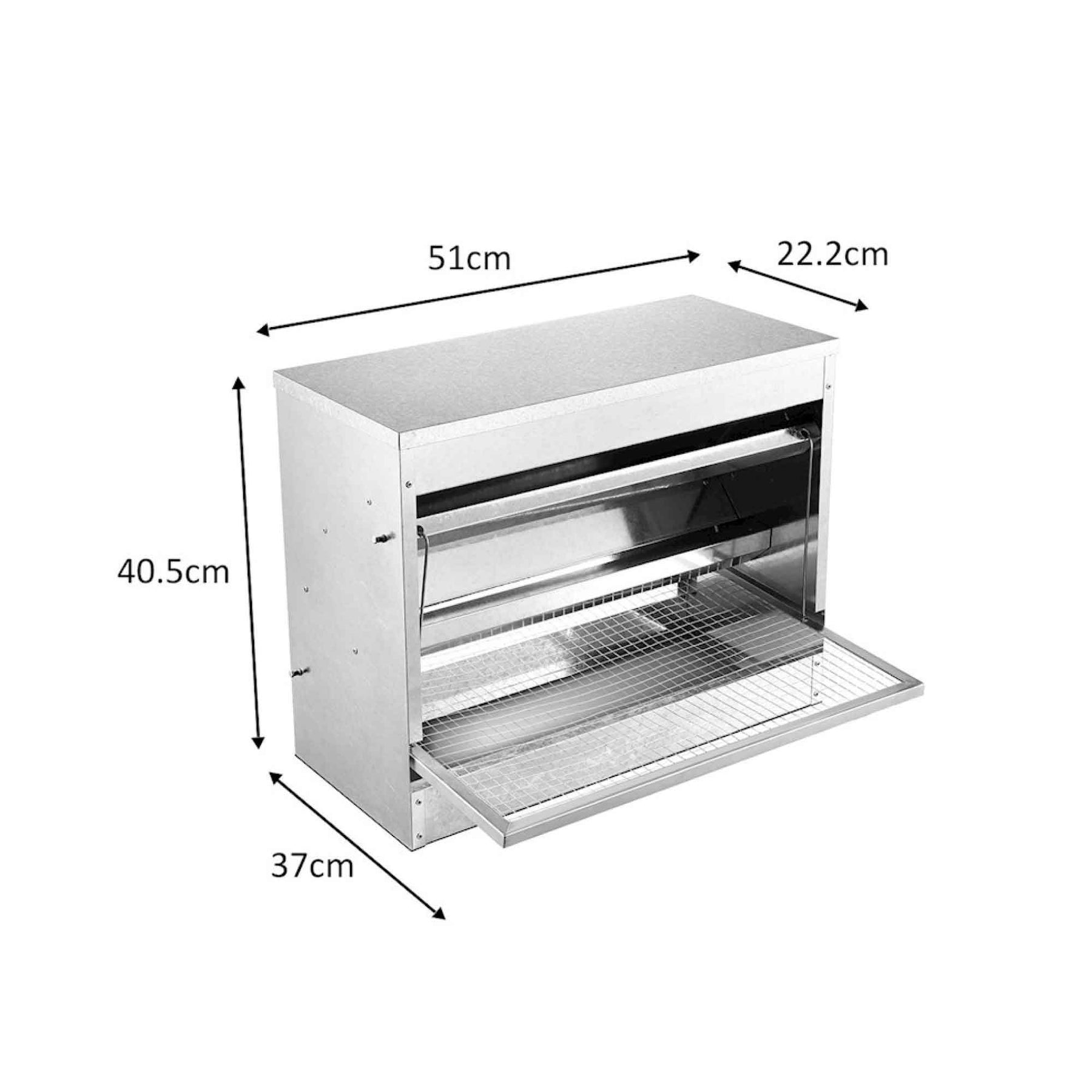 Premium Galvanised Steel Automatic Chicken Feeder Treadle - 10kg