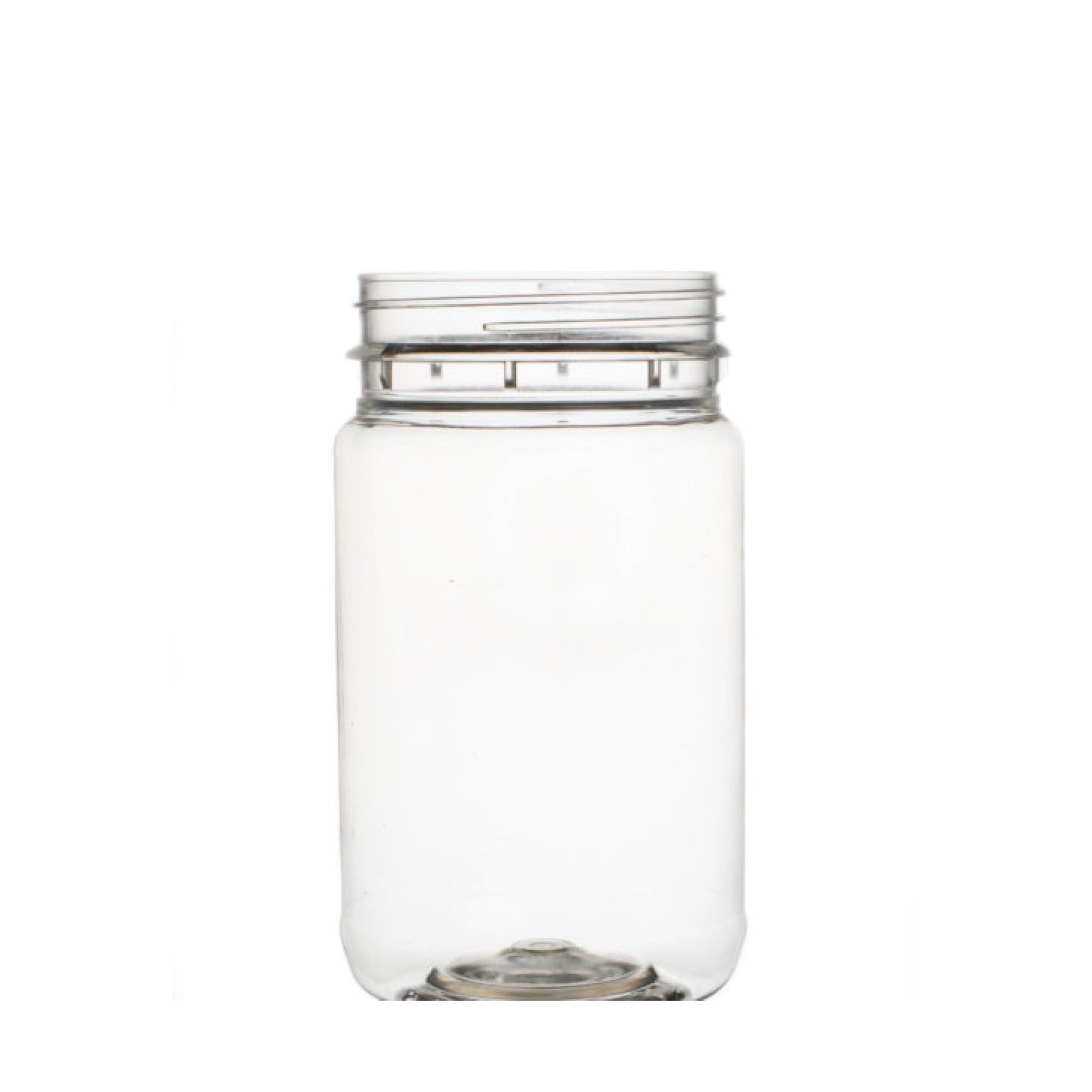 500g Round Clear Plastic Food Grade Jars with Yellow Tamper Evident Lids - 10 Pack - SuperSaverAU - view 2