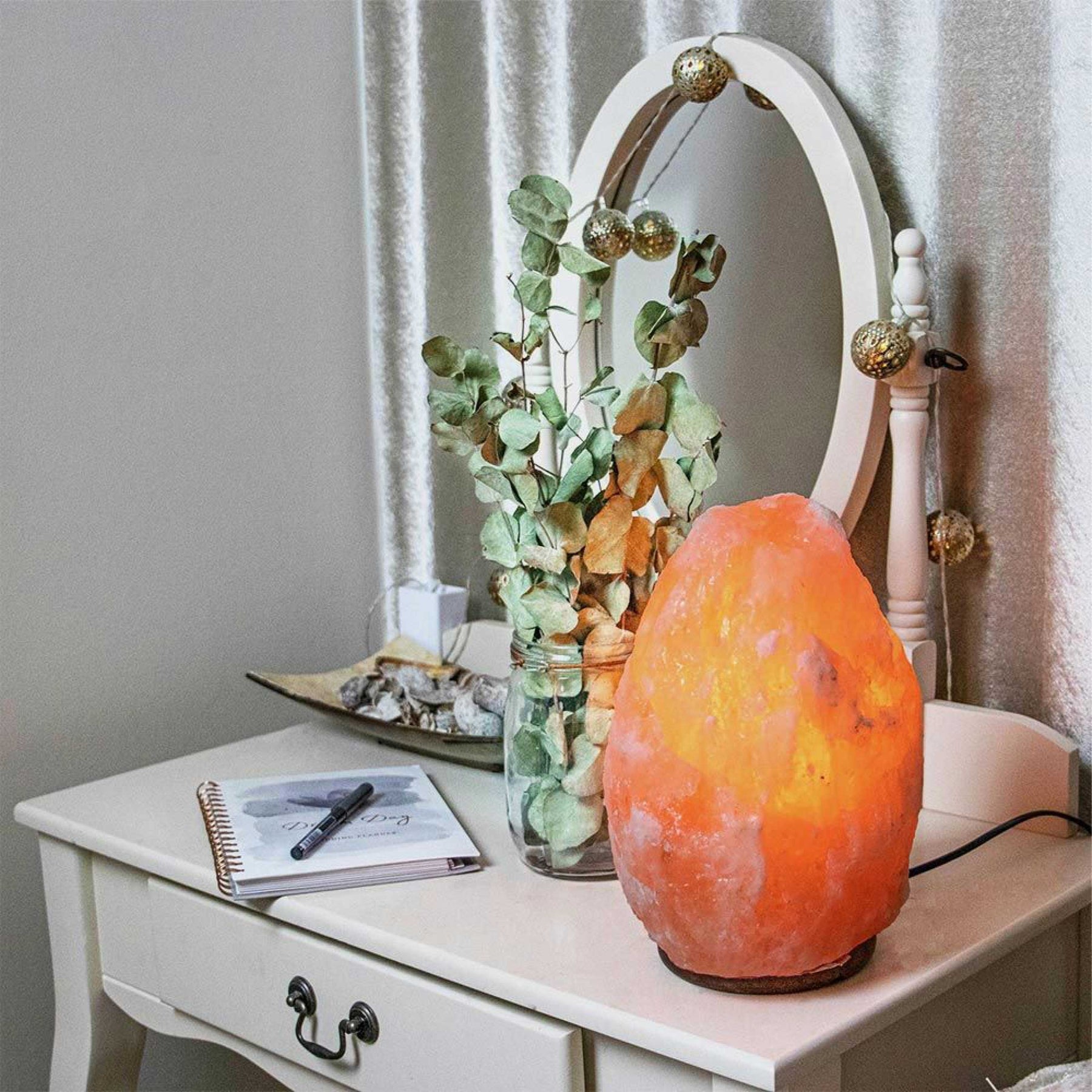 Himalayan Pink Salt Lamp 1-2kgs with 12V Bulb & Wooden Base - Natural Rock Light - SuperSaverAU - view 3