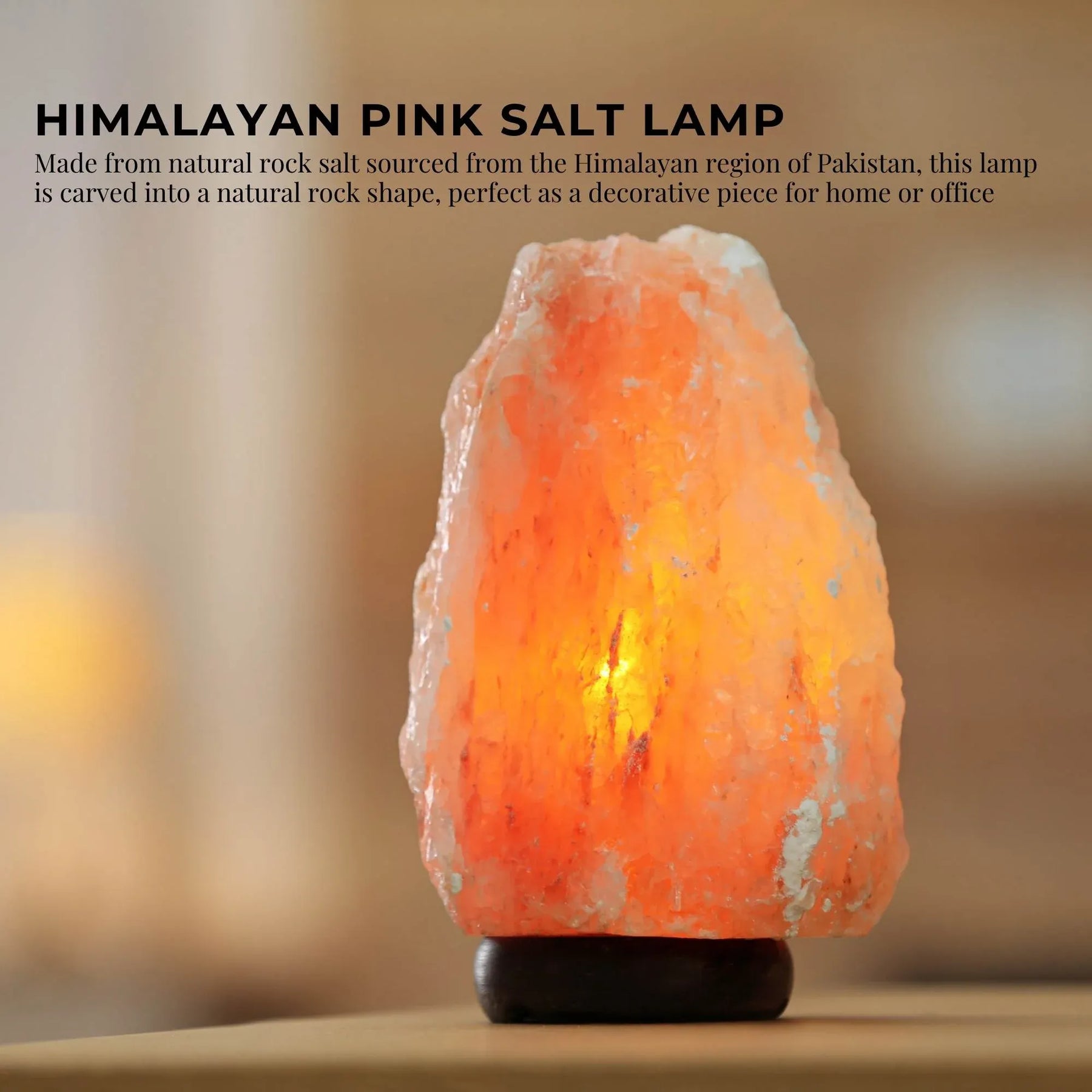 Himalayan Pink Salt Lamp 2-3kgs with 12V 12W Light Bulb & On/Off Switch