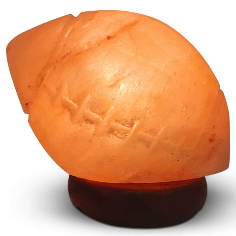 Himalayan Pink Salt Lamp 2.5kg Rugby Ball Shape with 12V Light Bulb - SuperSaverAU - view 1