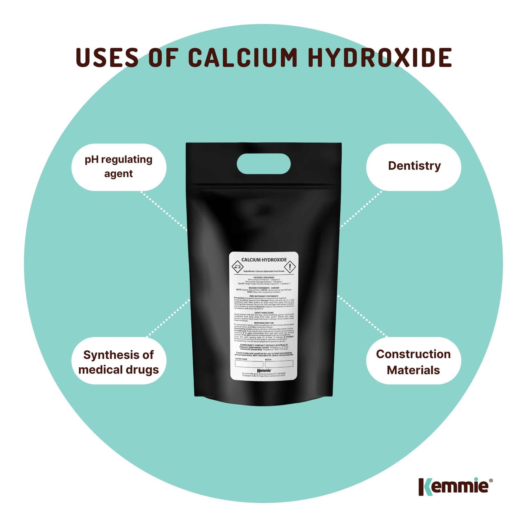 Food Grade 10Kg Calcium Hydroxide Powder FCC Hydrated Slaked Pickling Lime - SuperSaverAU - view 8