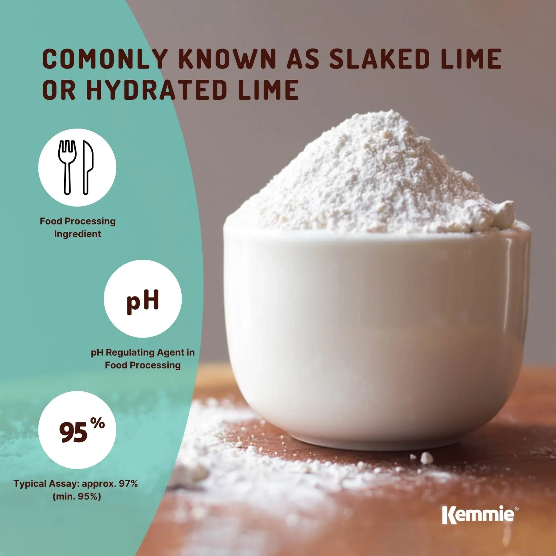 Bulk 20Kg Food Grade Calcium Hydroxide Powder FCC Hydrated Slaked Pickling Lime