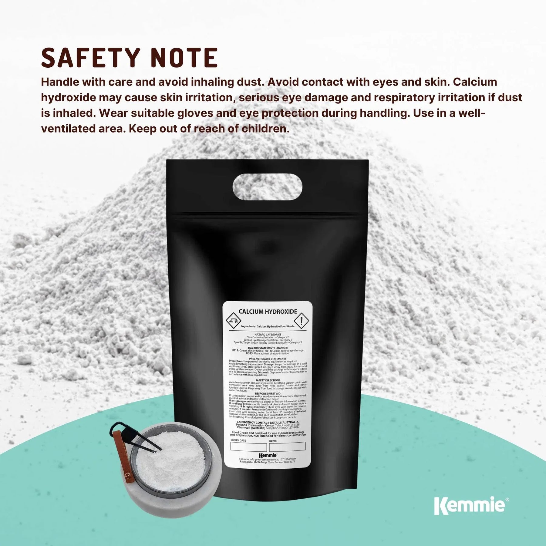Bulk 20Kg Food Grade Calcium Hydroxide Powder FCC Hydrated Slaked Pickling Lime