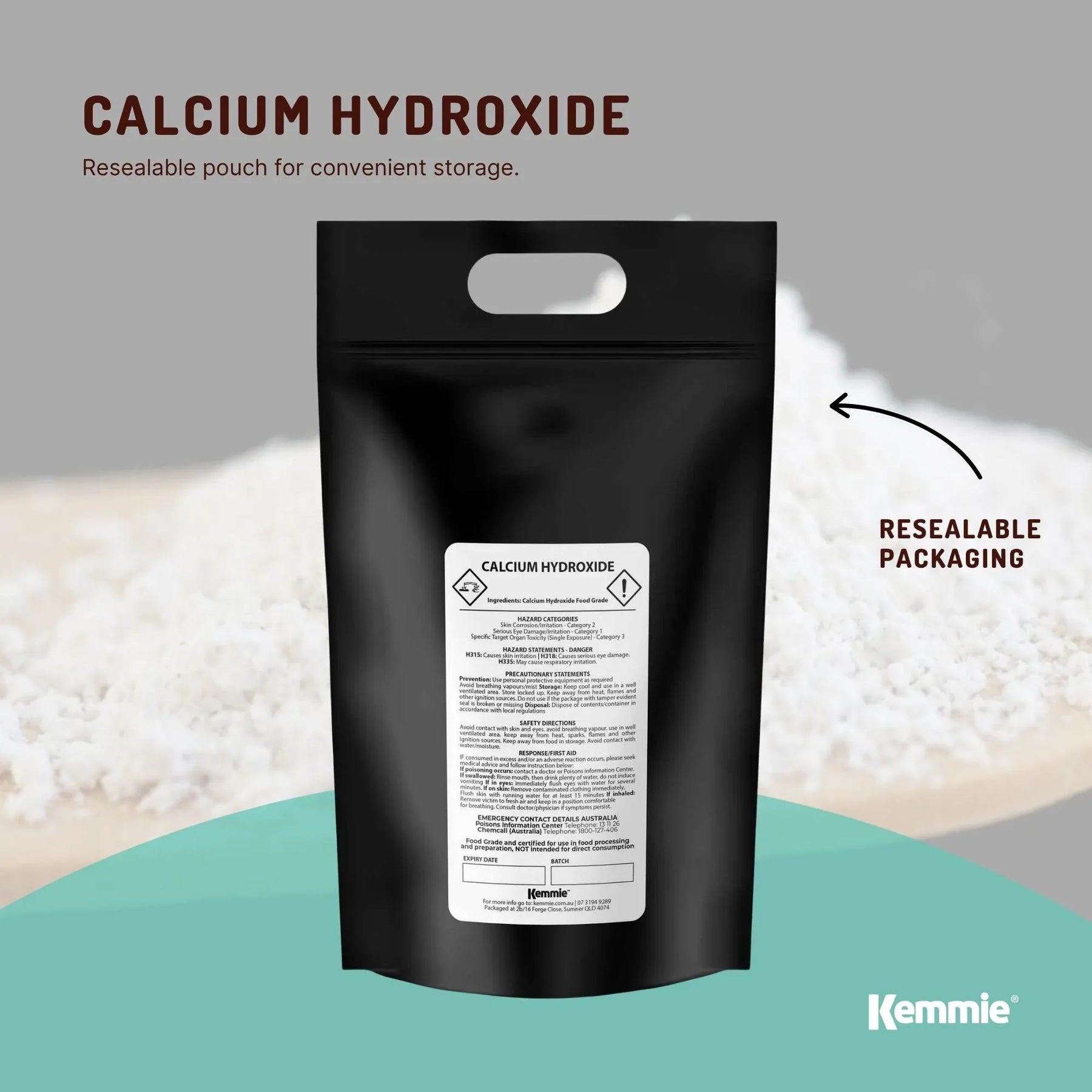 Bulk 20Kg Food Grade Calcium Hydroxide Powder FCC Hydrated Slaked Pickling Lime