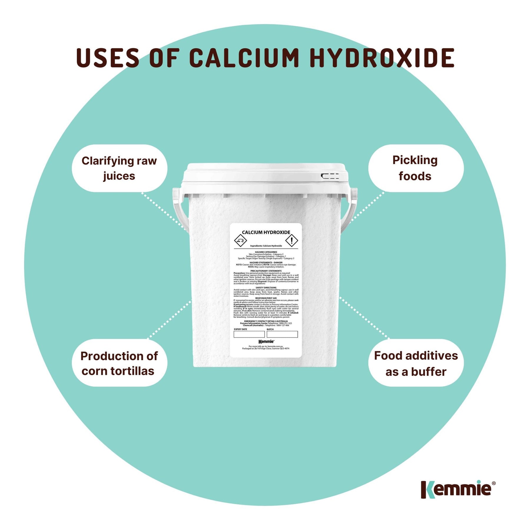 600g Food Grade Calcium Hydroxide Powder Tub FCC Hydrated Slaked Pickling Lime - SuperSaverAU - view 7