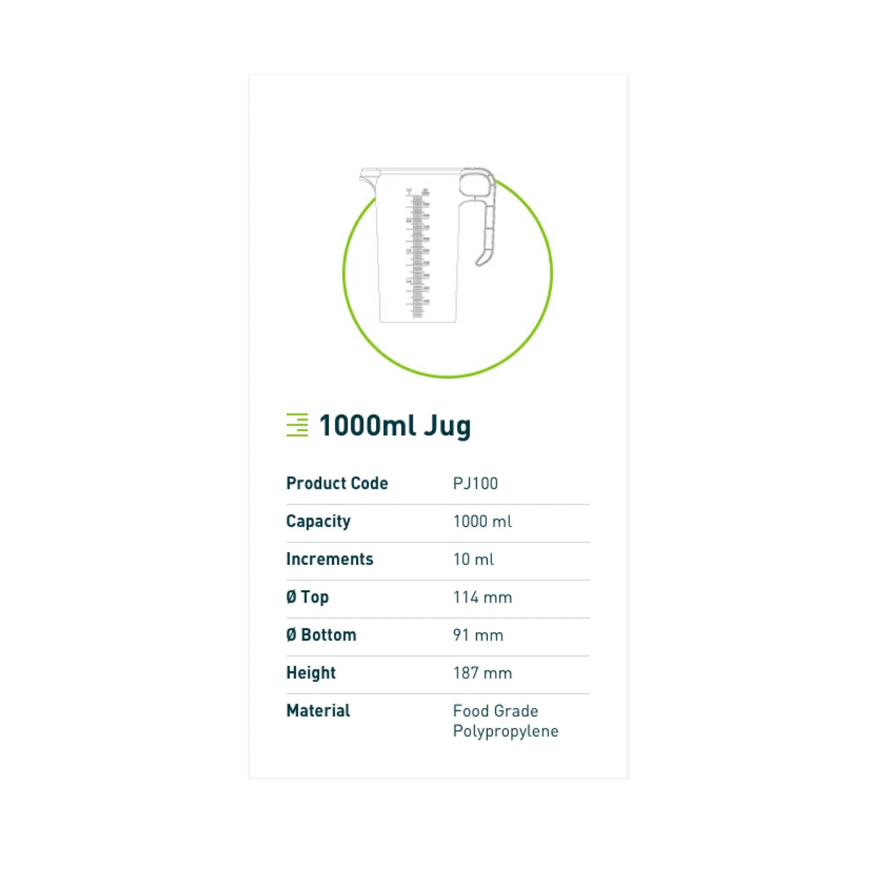 Pro-Jug™ 1L Measuring Jug - Food Grade Polypropylene, BPA 5, Anti-Spill Design - SuperSaverAU - view 3