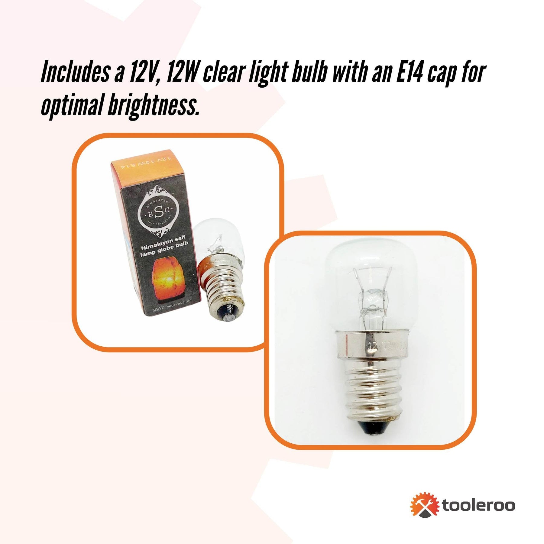 Himalayan Salt Lamp 12V 12W E14 Light Bulb & On/Off Switch Replacement - SuperSaverAU - view 2