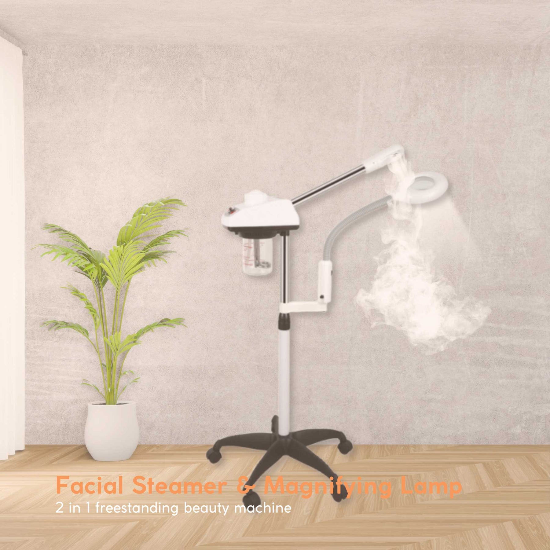 Ellie & Ruby 2-in-1 Facial Steamer with 2.5x Magnifying Lamp Adjustable Height - SuperSaverAU - view 12
