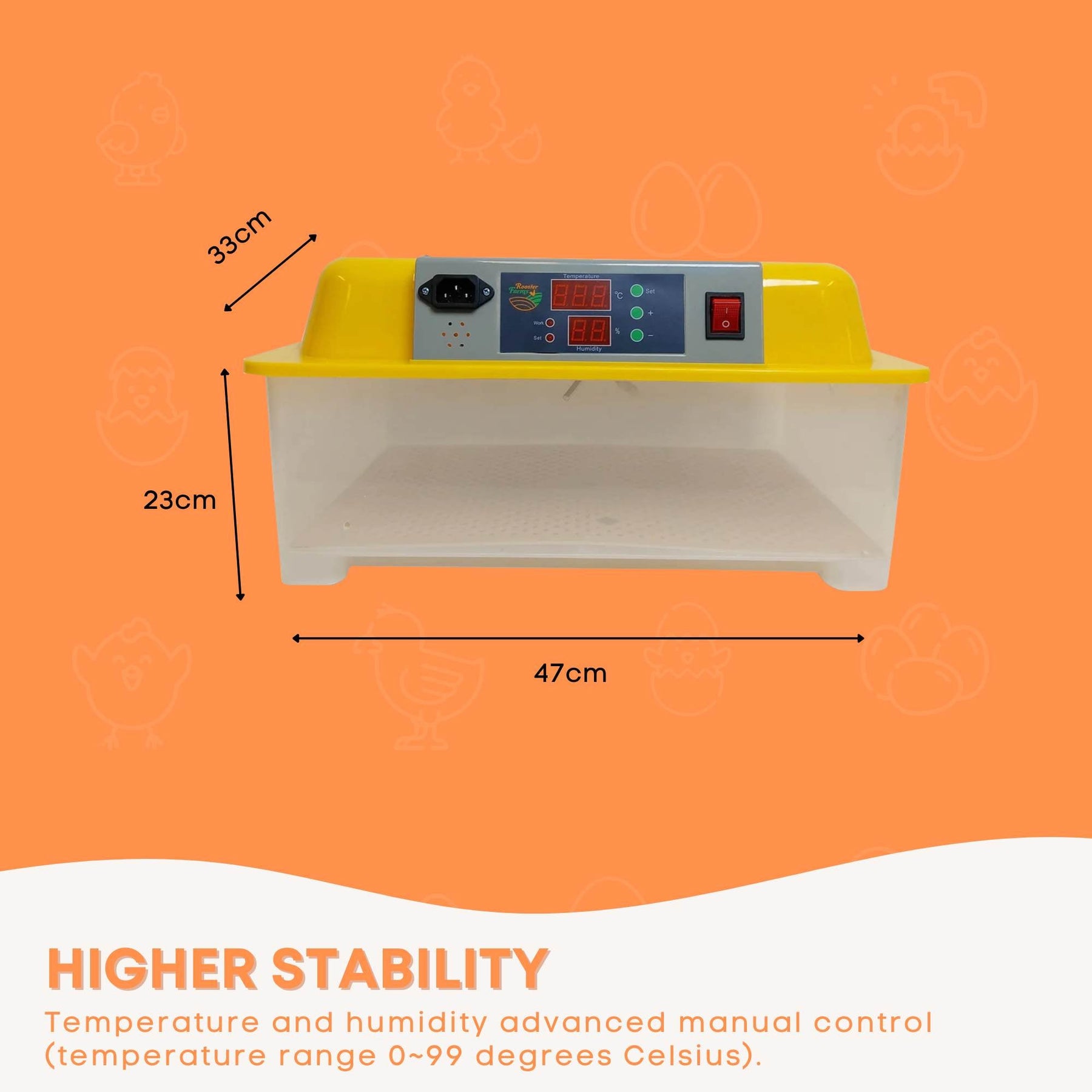 Electric 24 Egg Incubator with Accessories, Auto Turning, Digital Display - SuperSaverAU - view 4