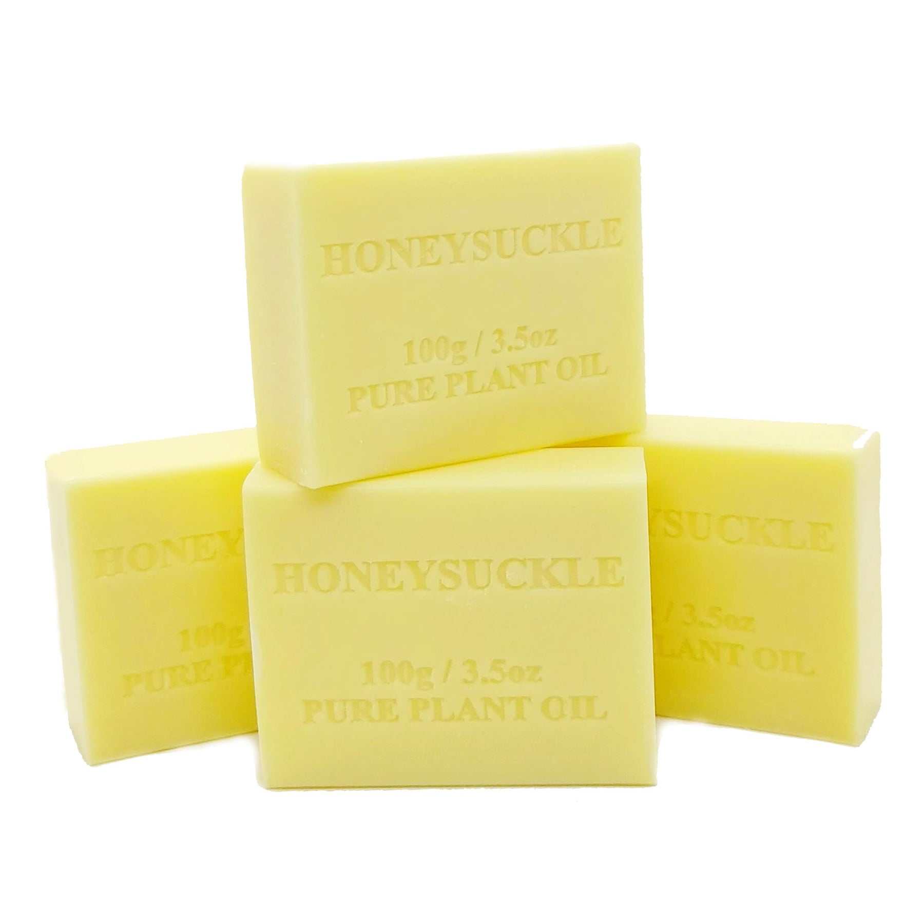 4-Pack Honeysuckle Scented Pure Plant Oil Soap Bars 100g Australian Made - SuperSaverAU - view 1