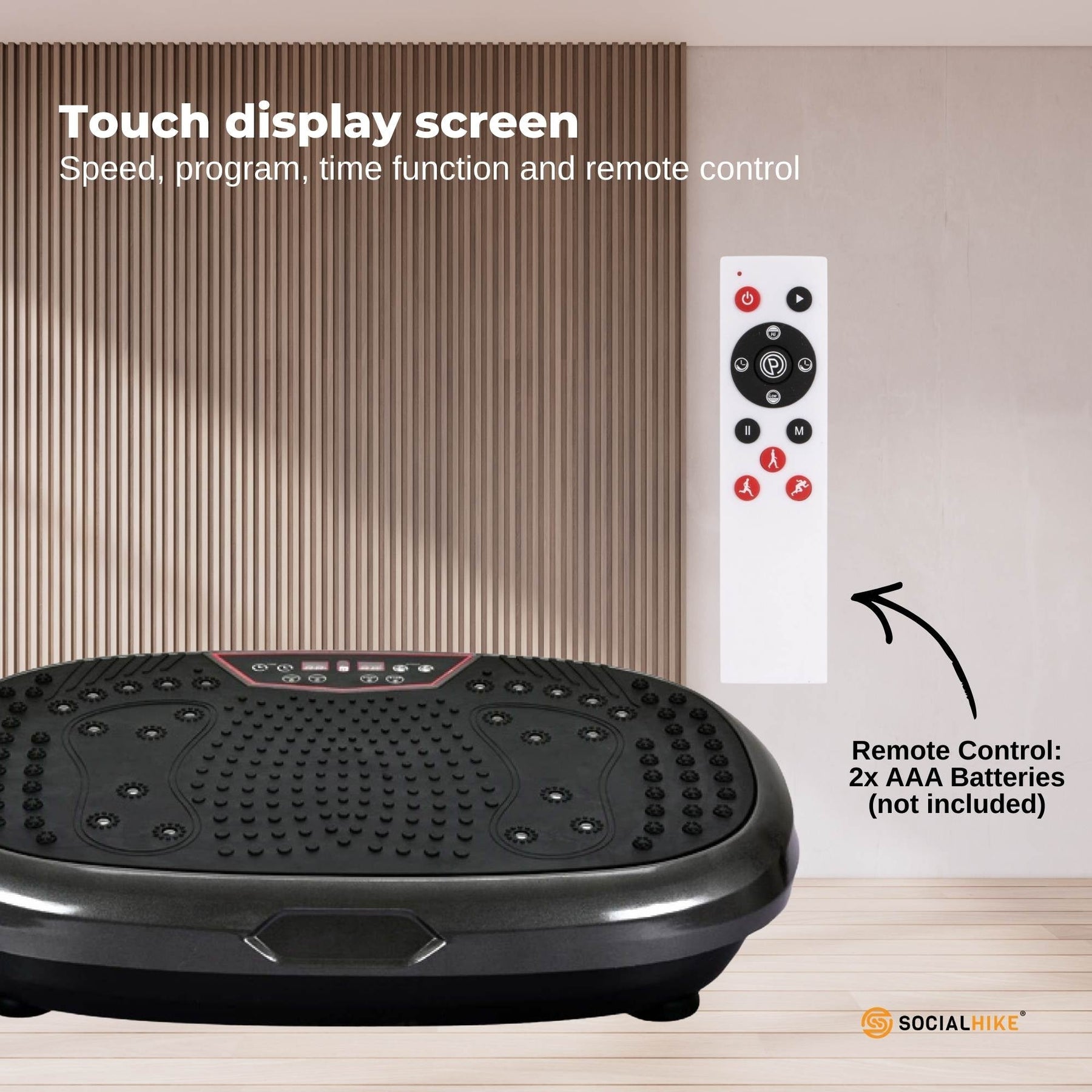 Black Mini Vibration Platform - Magnet Therapy Vibrating Machine Exercise Plate - SuperSaverAU - view 6