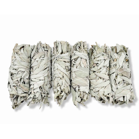 Californian White Sage Smudge Sticks Medium 13-15cm Wild Harvested Cleansing Bundle - SuperSaverAU - view 1
