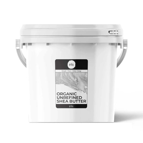 Orku Organic Unrefined Shea Butter 3kg Tub Raw Chunks for Skin Hair and DIY Cosmetics