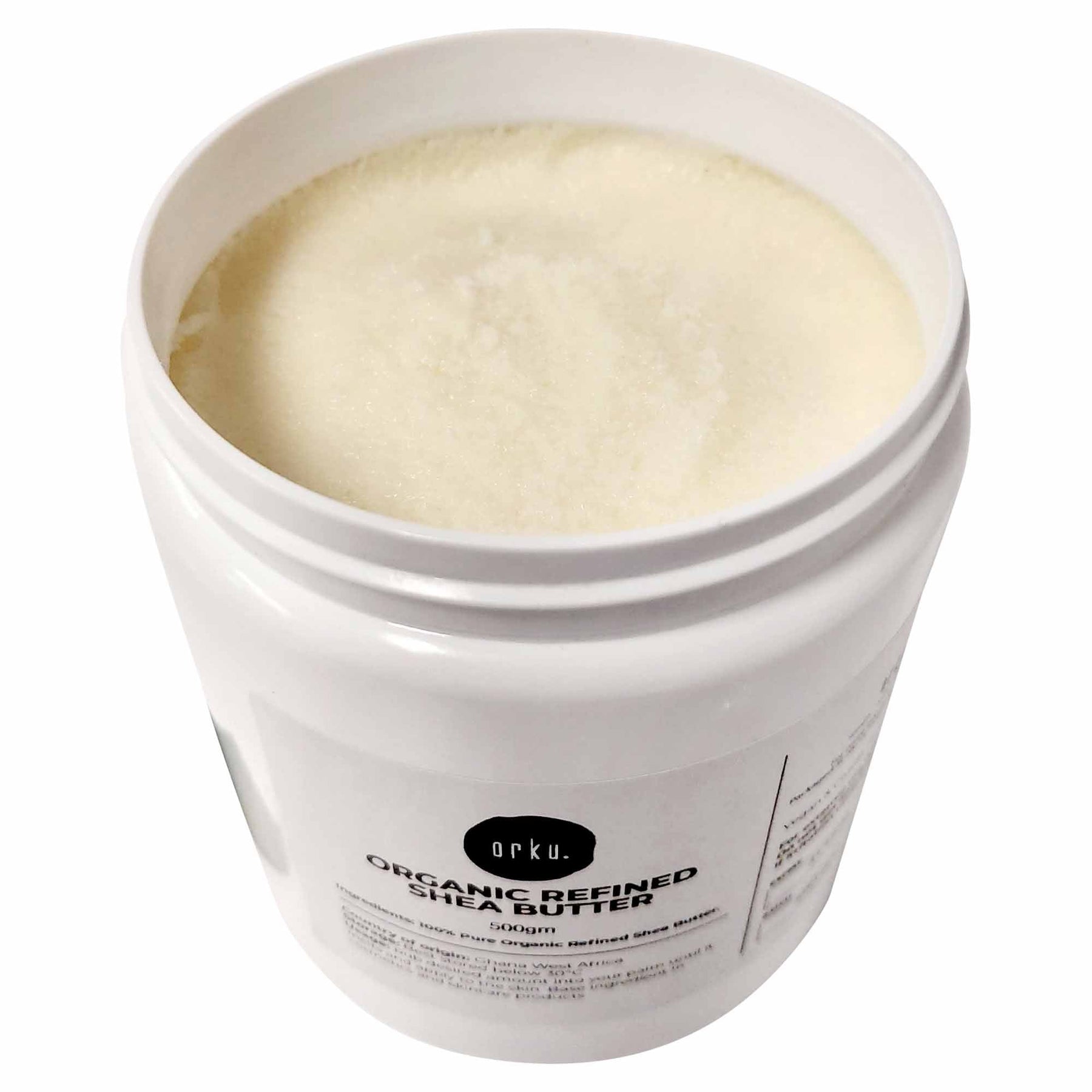 Orku Organic Refined Shea Butter 500g Jar Odourless Cosmetic Ingredient