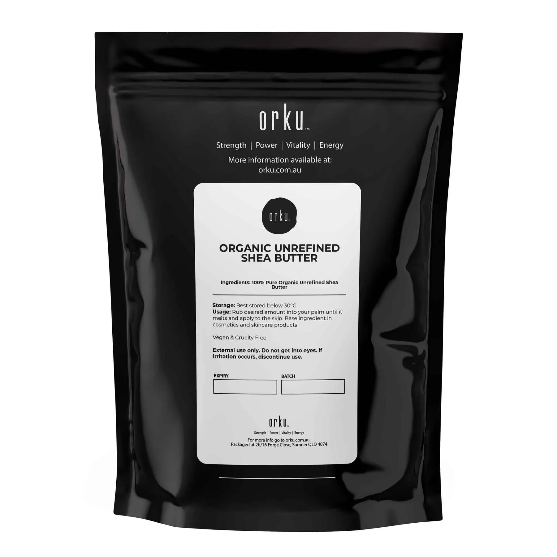 Orku Organic Unrefined Shea Butter Chunks 500g Raw Cosmetic Ingredient