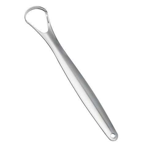 Stainless Steel Tongue Cleaner 14.7cm x 2.4cm - Curved Design for Bad Breath - SuperSaverAU - view 1