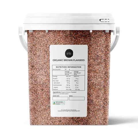 800g Organic Brown Linseed Flaxseed Tub Whole Flax Seed Non GMO Omega3 6 Fibre - SuperSaverAU - view 1