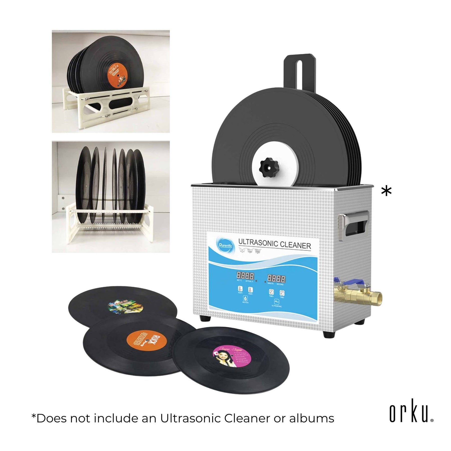 Premium Alloy Vinyl Record Cleaning Stand and Drying Rack
