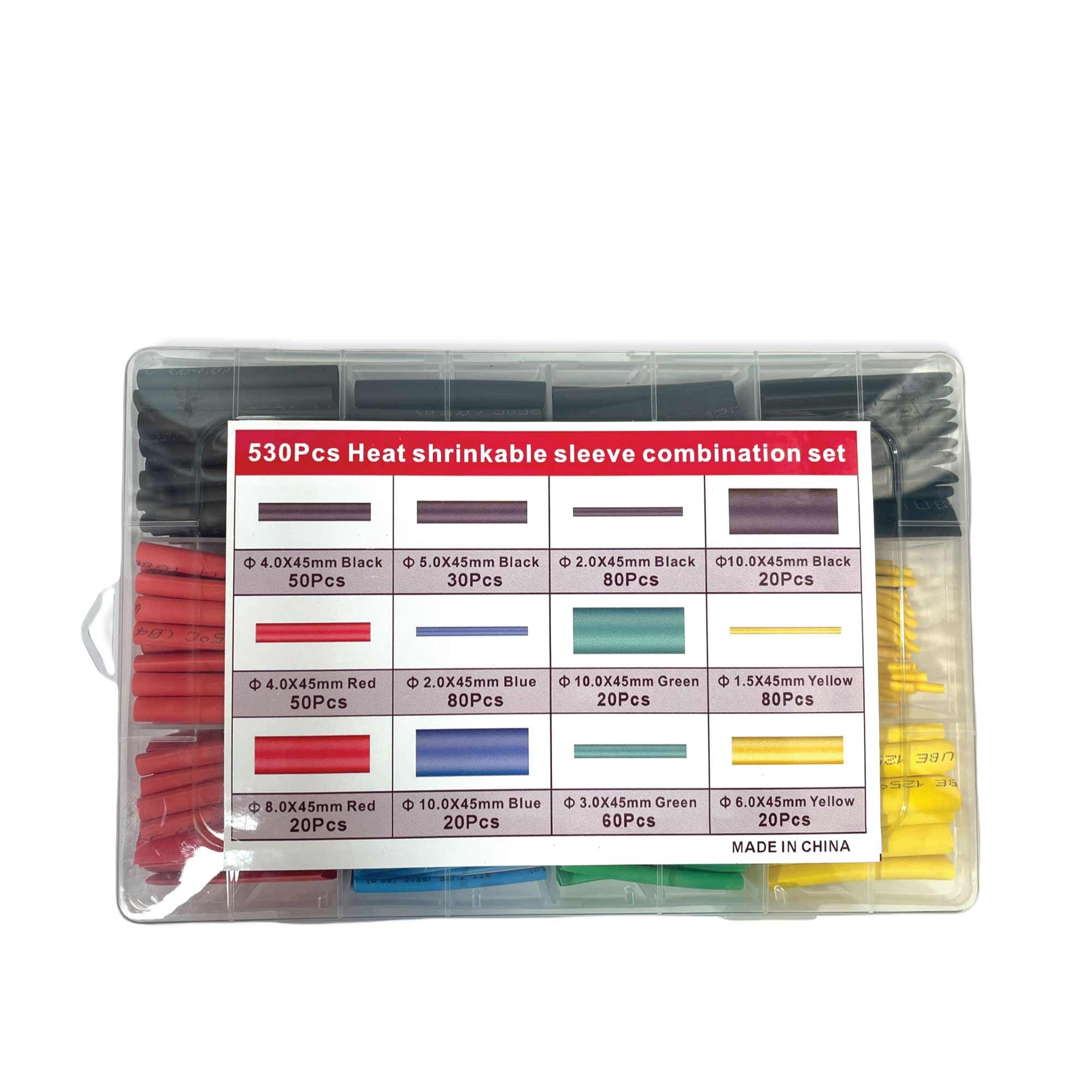 530 Pcs Heating Shrink Sleeve Set Heat Shrinkable Insulation Electrical Cable Tube - SuperSaverAU - view 1