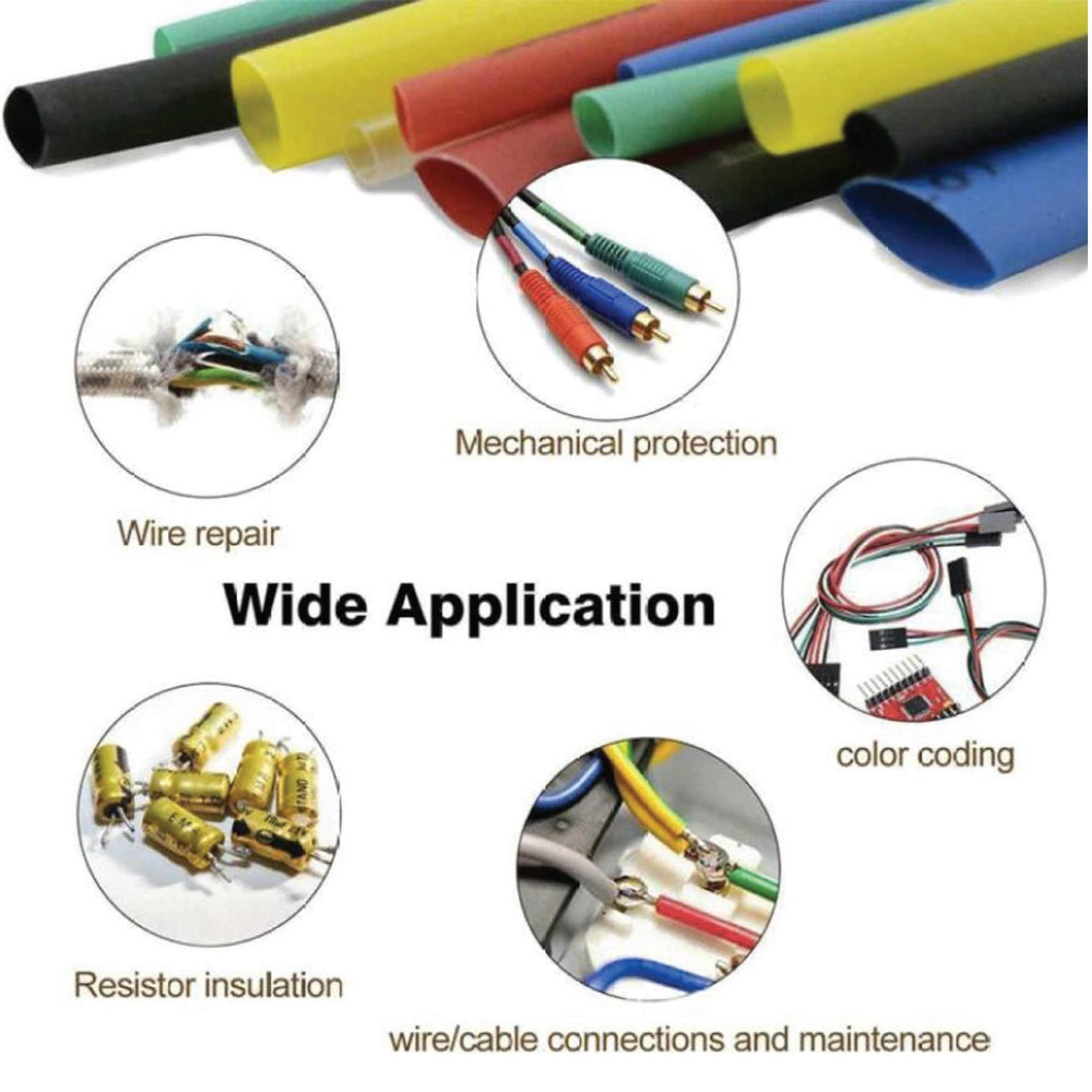 530 Pcs Heating Shrink Sleeve Set Heat Shrinkable Insulation Electrical Cable Tube - SuperSaverAU - view 7