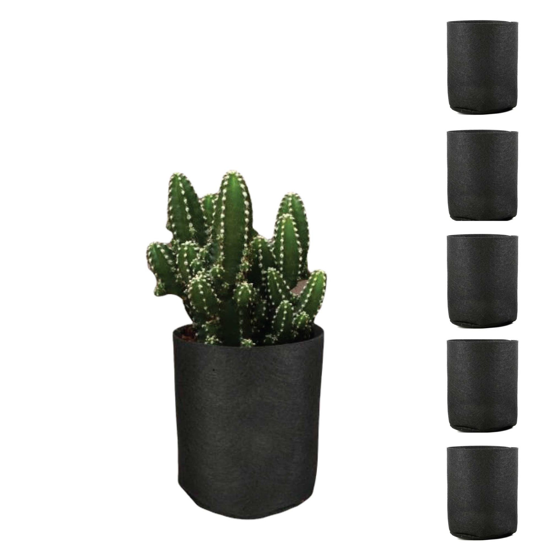 Fabric Plant Grow Bags 1 Gallon / 3.8L - Durable Non-Woven Felt, 6 Pack - SuperSaverAU - view 1